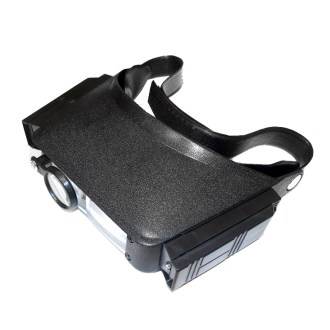 Lighted magnifying glass headset LED headband